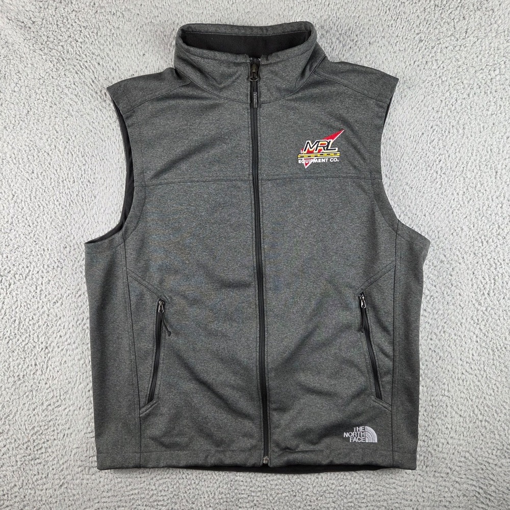 The North Face Ridgewall Windwall Vest Mens‎ L Gray Windbreaker Zip Softshell
